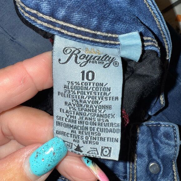 Royalty For Me Blue Straight Leg Jeans with Classic Indigo - Picture 5 of 7